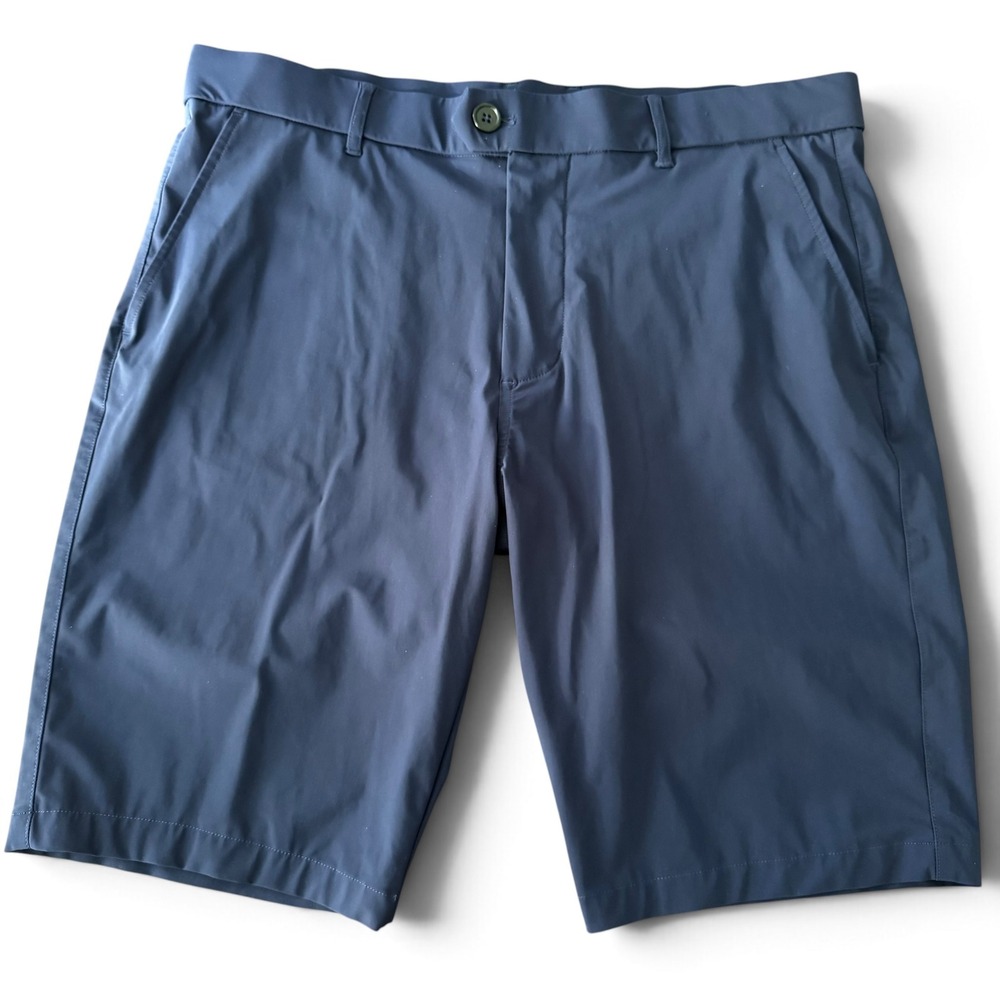 Greyson Montauk Shorts Men 34 Blue Performance Golf Stretch Hybrid 9" Inseam